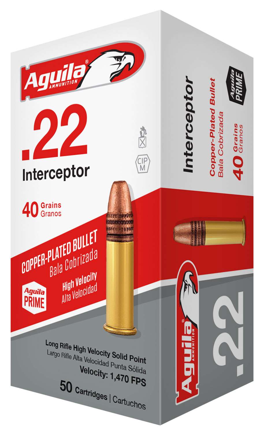AGU INTERCEPTOR 22LR 40GR COPPER SP 50/20 - Ammunition